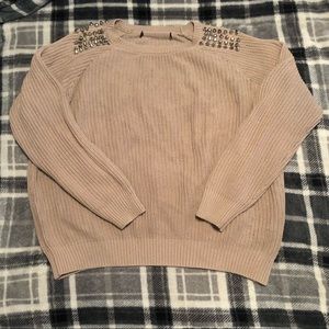 Brown / tan Cozy Ribbed Fall or Winter Sweater